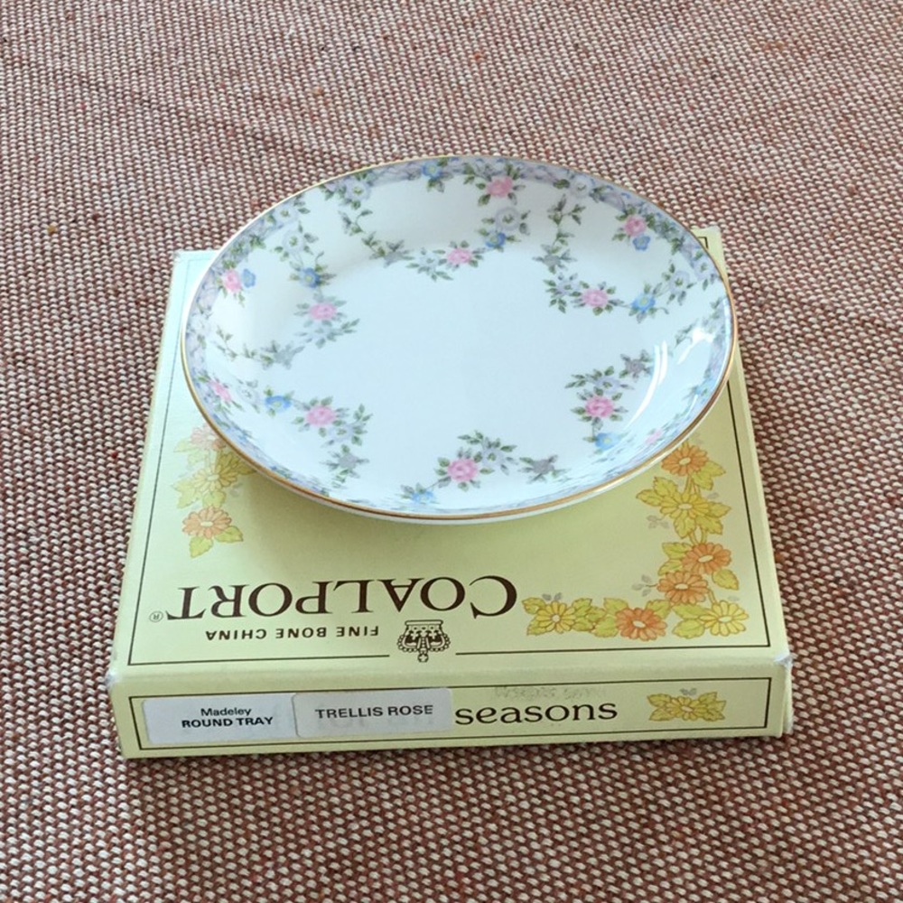 Coalport Bone China dish.  Pattern Trellis Rose.